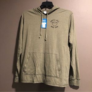 Long Sleeves Light Weight Hoodie T Shirt, Medium